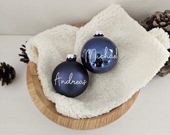 Personalized Christmas bauble | Christmas tree bauble | Glass bauble with name