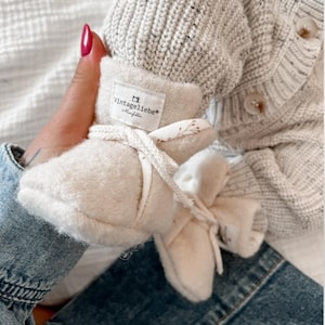 BABYSCHUHE bis 2 Jahre aus 100% Schafwolle | natürlich | wärmend | atmungsaktiv | temperaturregulierend | Walkschuhe