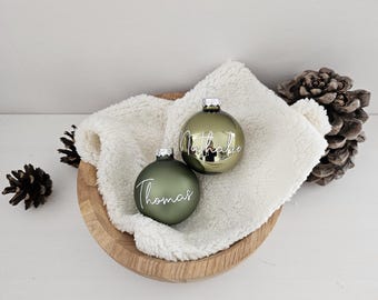 Pallina di Natale personalizzata | Pallina per albero di Natale | Pallina di vetro con nome | Pallina di Natale in vetro con nome