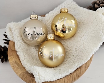 Pallina di Natale personalizzata | Pallina per albero di Natale | Pallina di vetro con nome | Pallina di Natale in vetro con nome