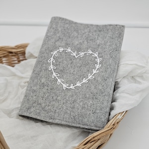 Couverture de livre en feutre de laine personnalisable