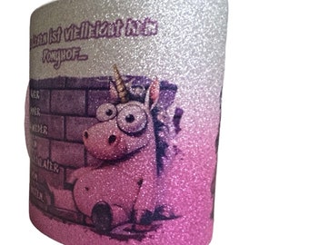 Tasse Einhorn & Spruch glitzer