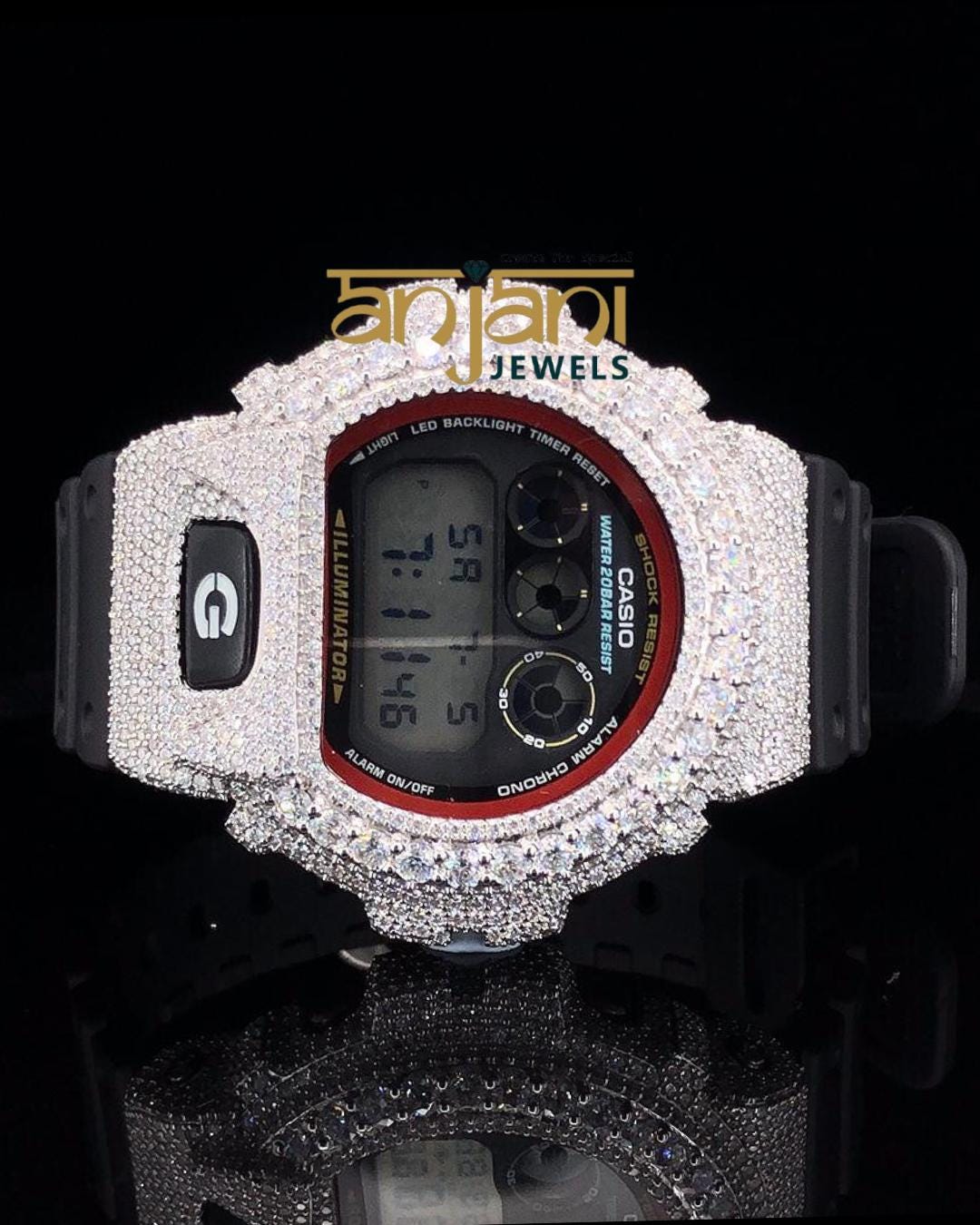 Iced Out Moissanite Watch, VVS1, Handmade - Etsy