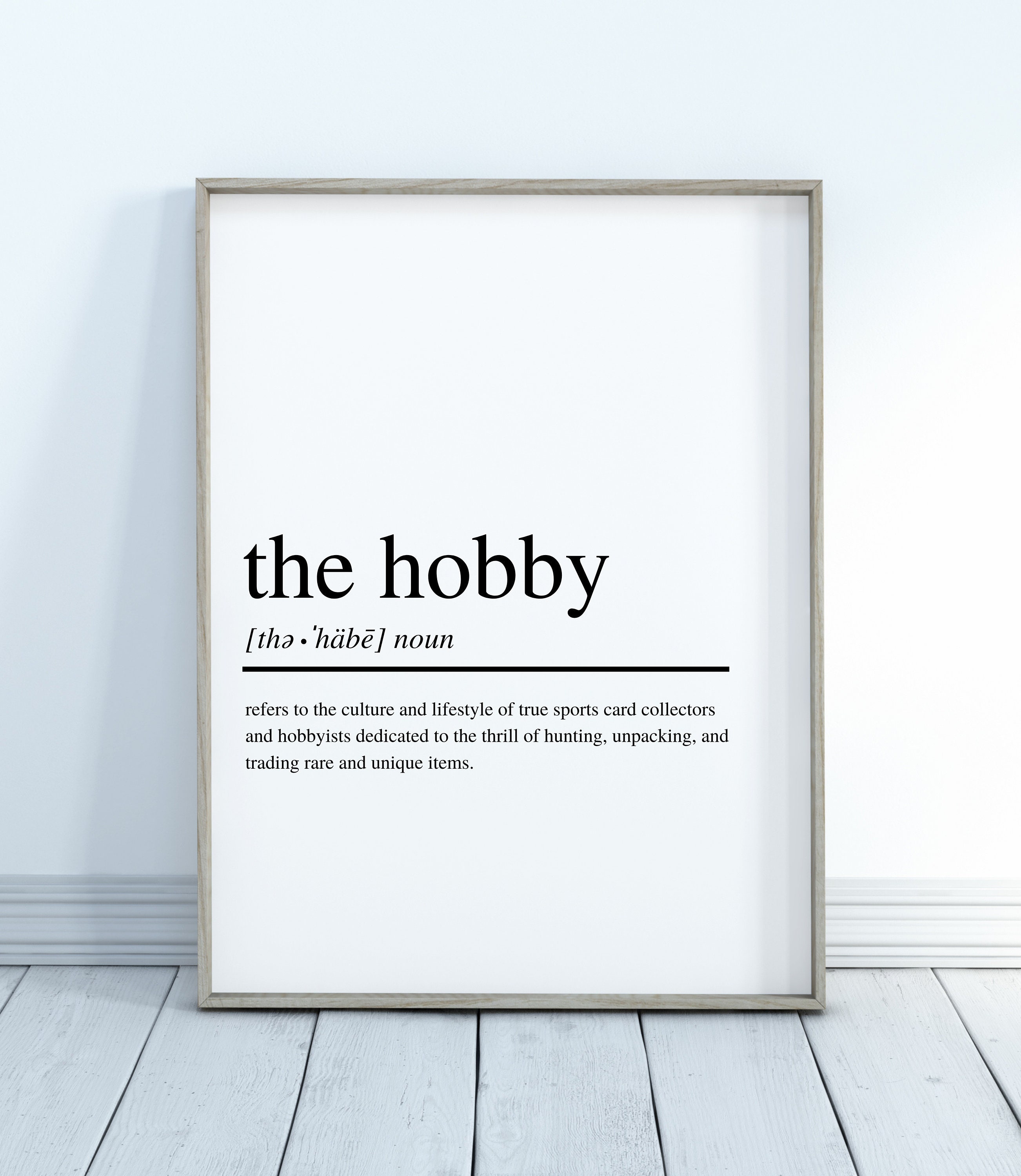 the-hobby-art-the-hobby-definition-card-collector-gift-etsy