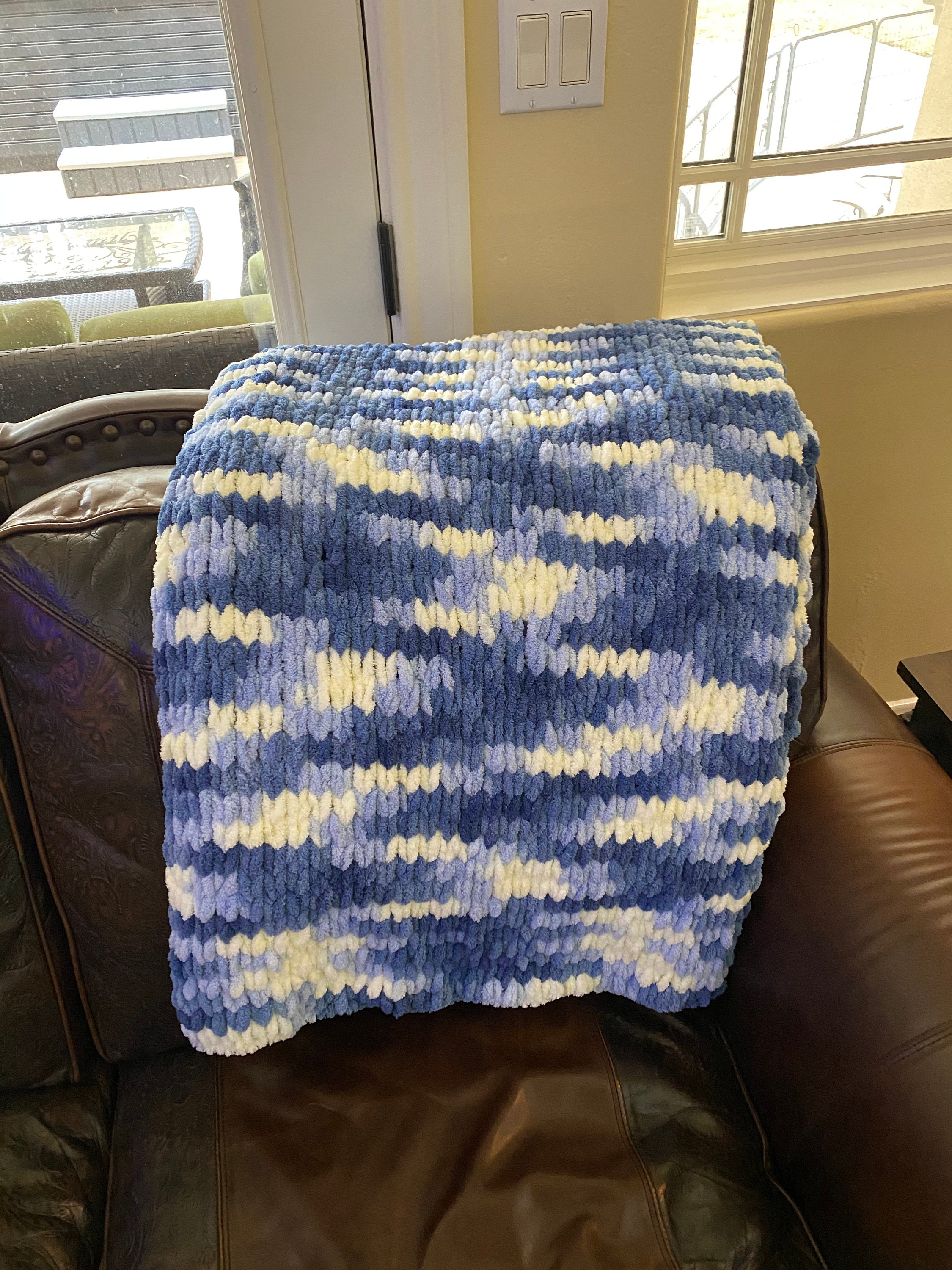 Custom HandCrocheted Blankets with Bernat EZ Yarn. Knitted Etsy