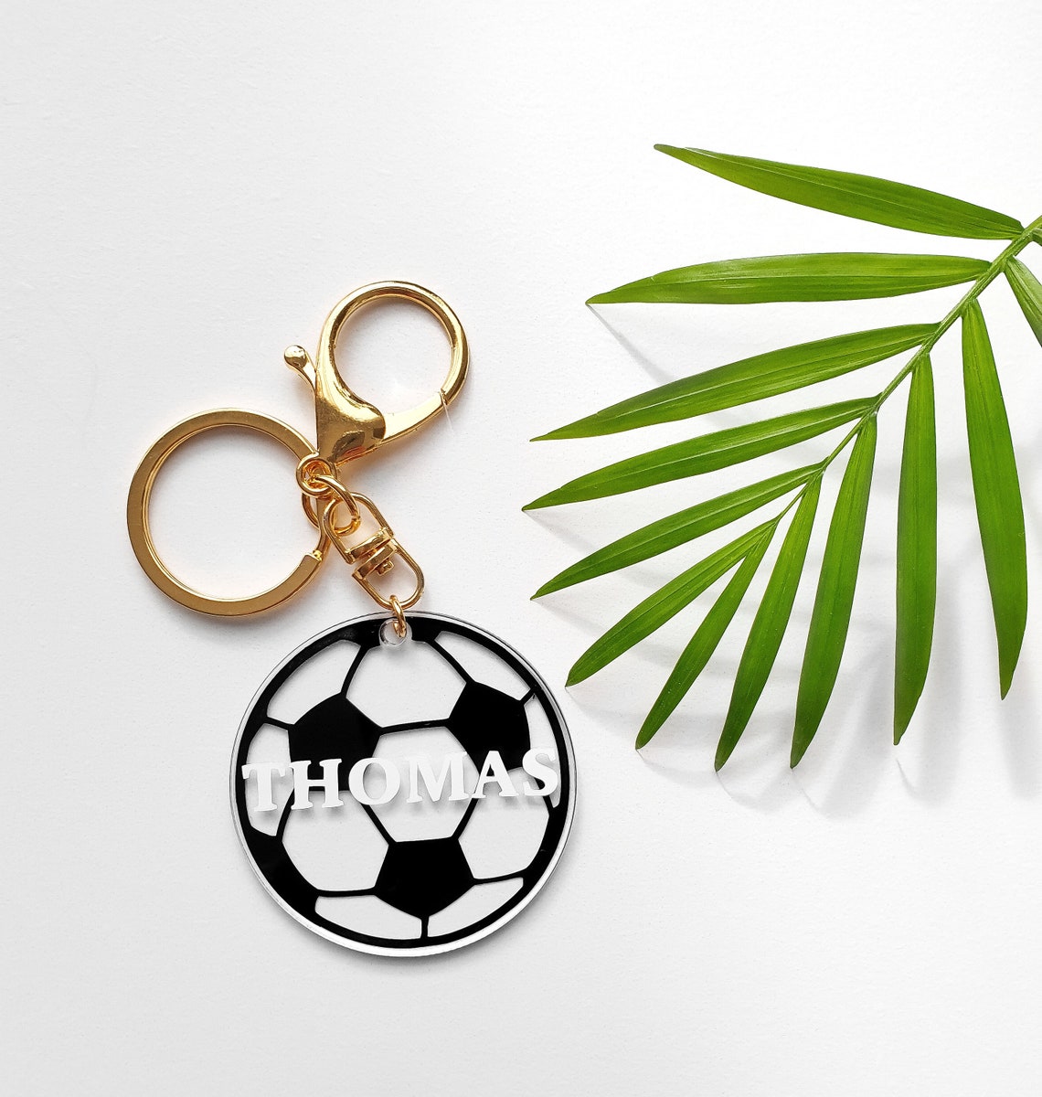Personalised Football Acrylic Keychain/ Soccer Keychain/ Gift Etsy