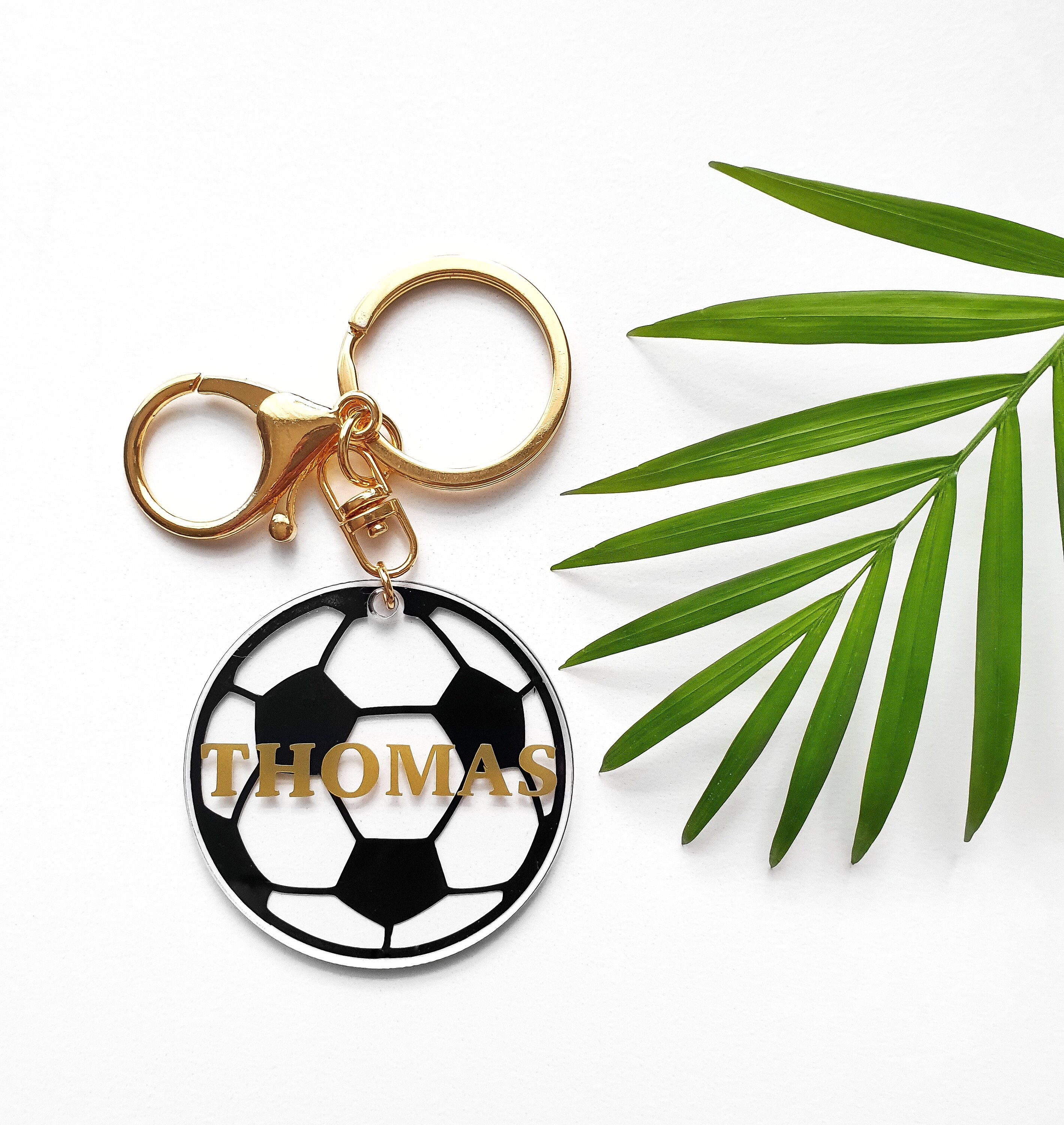Personalised Football Acrylic Keychain/ Soccer Keychain/ Gift Etsy