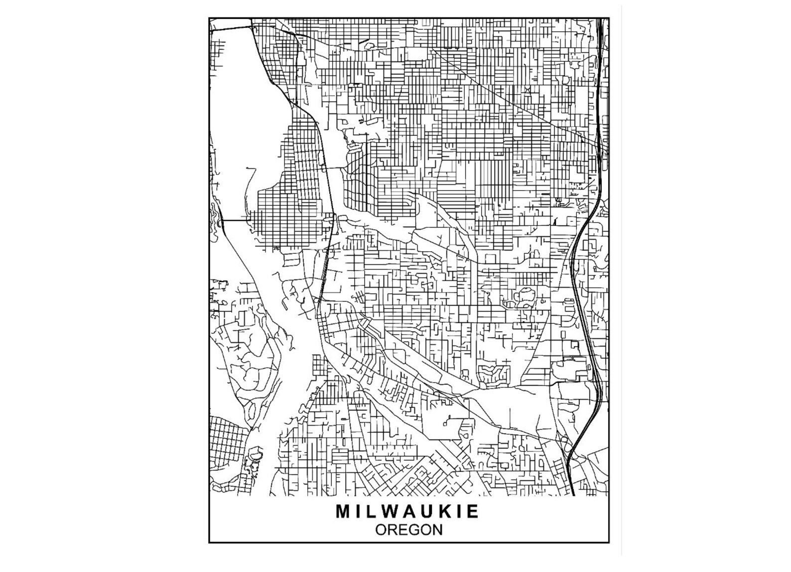 Milwaukie Oregon Map, Oregon Map, Oregon, Milwaukie Map, Milwaukie