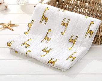 giraffe muslin blankets