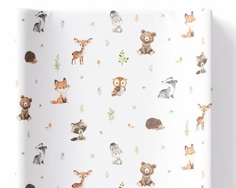 Woodland Animals Luxury Baby Anti Roll Wedge Changing Mat | Nursery Decor | Unisex Baby Boy Girl Newborn Shower Gift