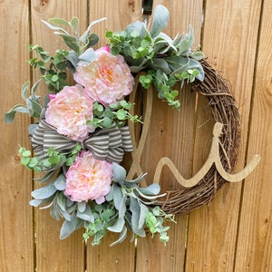 Spring Wreath, Summer Wreath, Year Round Wreath, Farmhouse Country Wreath for Front Door, House Warming Gift, Valentines Day Easter Wreath image 3