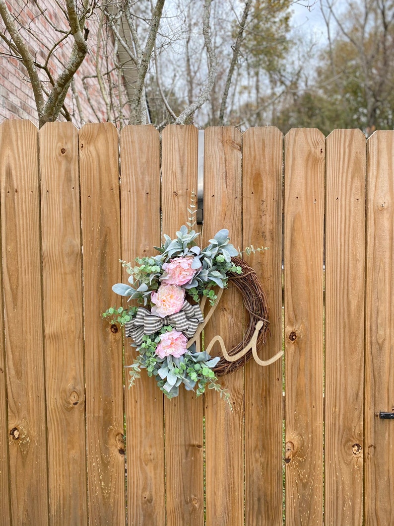 Spring Wreath, Summer Wreath, Year Round Wreath, Farmhouse Country Wreath for Front Door, House Warming Gift, Valentines Day Easter Wreath image 8