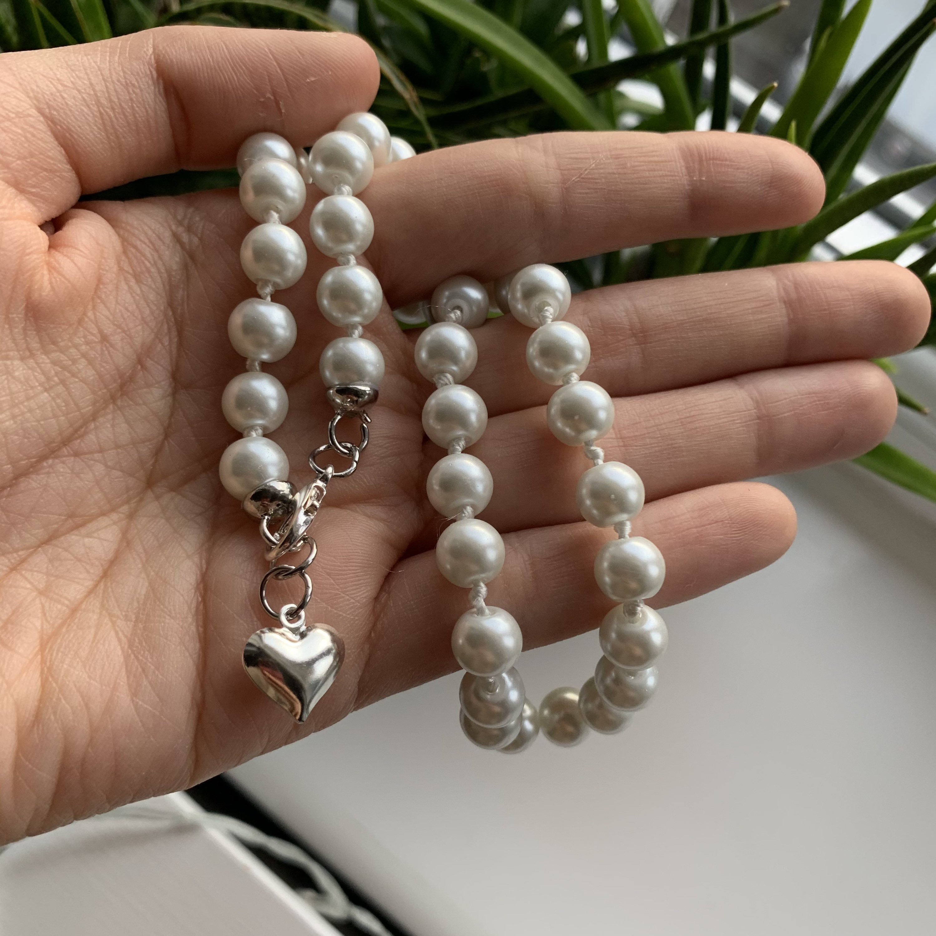 Stunning silver pearl choker necklaces Etsy