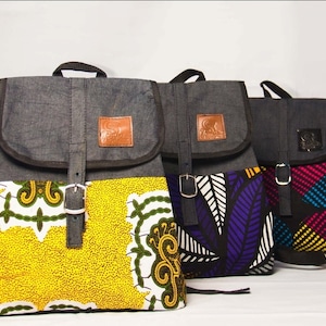 Afro-print girls bagpacks