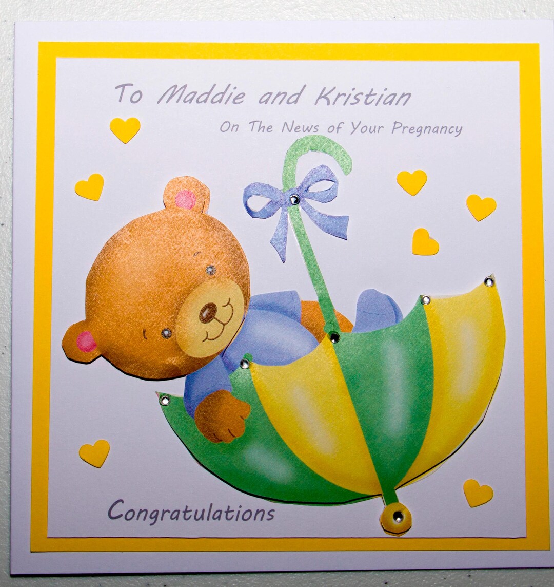 Handmade Personalised Congratulations on Your Pregnancy Card - Etsy
