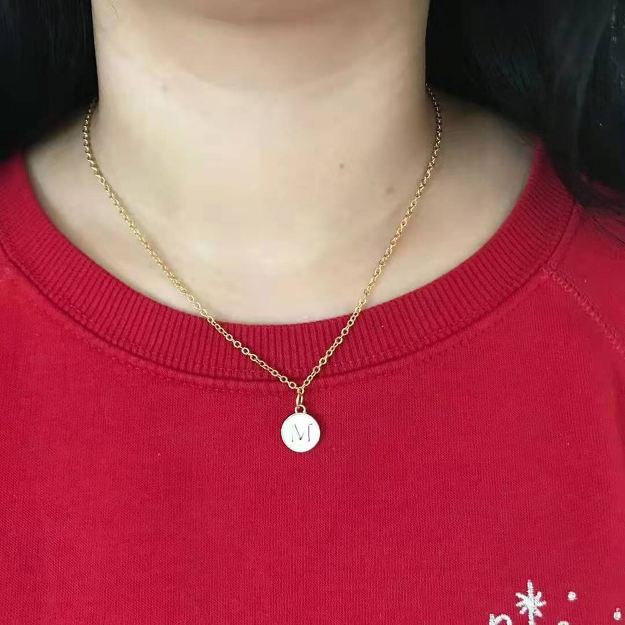 Mama Necklace Initial Necklace Expecting Mom Gift Etsy.de