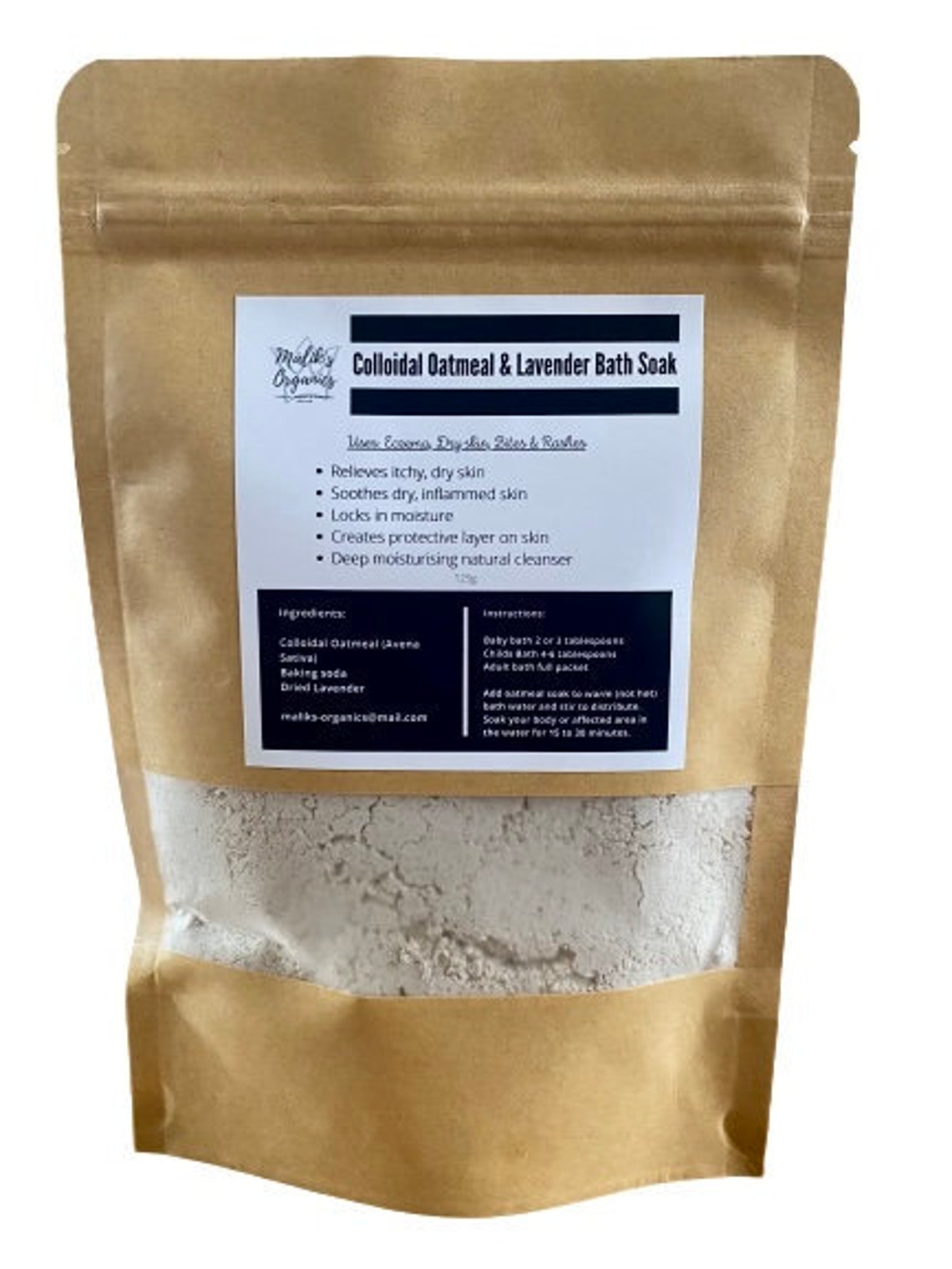 Organic Colloidal Oatmeal & Lavender Bath Soak Etsy UK
