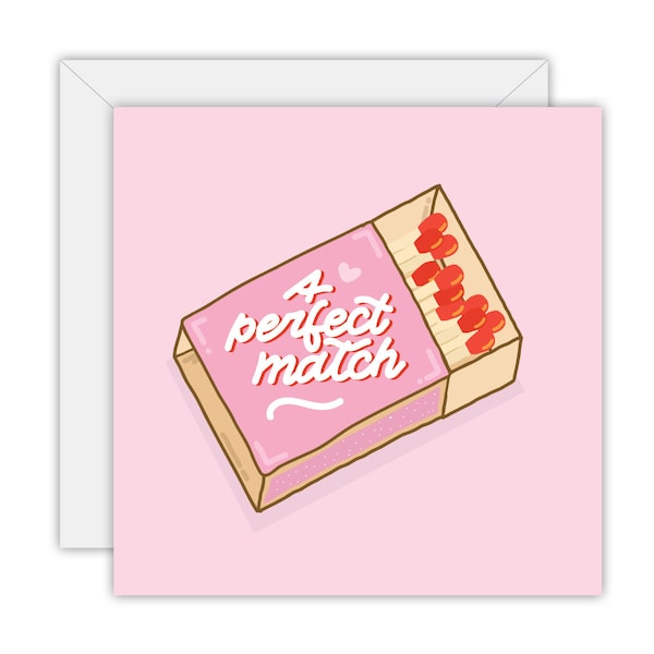Perfect Match Greeting Card | Recycled Paper Anniversary Card