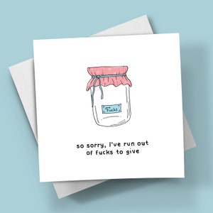 Sorry card -  Greeting Card - 140mm x 140mm