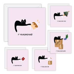 Say I love you like a cat series | Carte de vœux | Papier 100% recyclé | Conçu et fabriqué en Australie