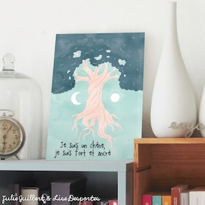 Mantras et 1 illustration pour accompagner la naissance/Numérique /Accouchement, grossesse, doula, sage-femme, affirmation positive, affiche