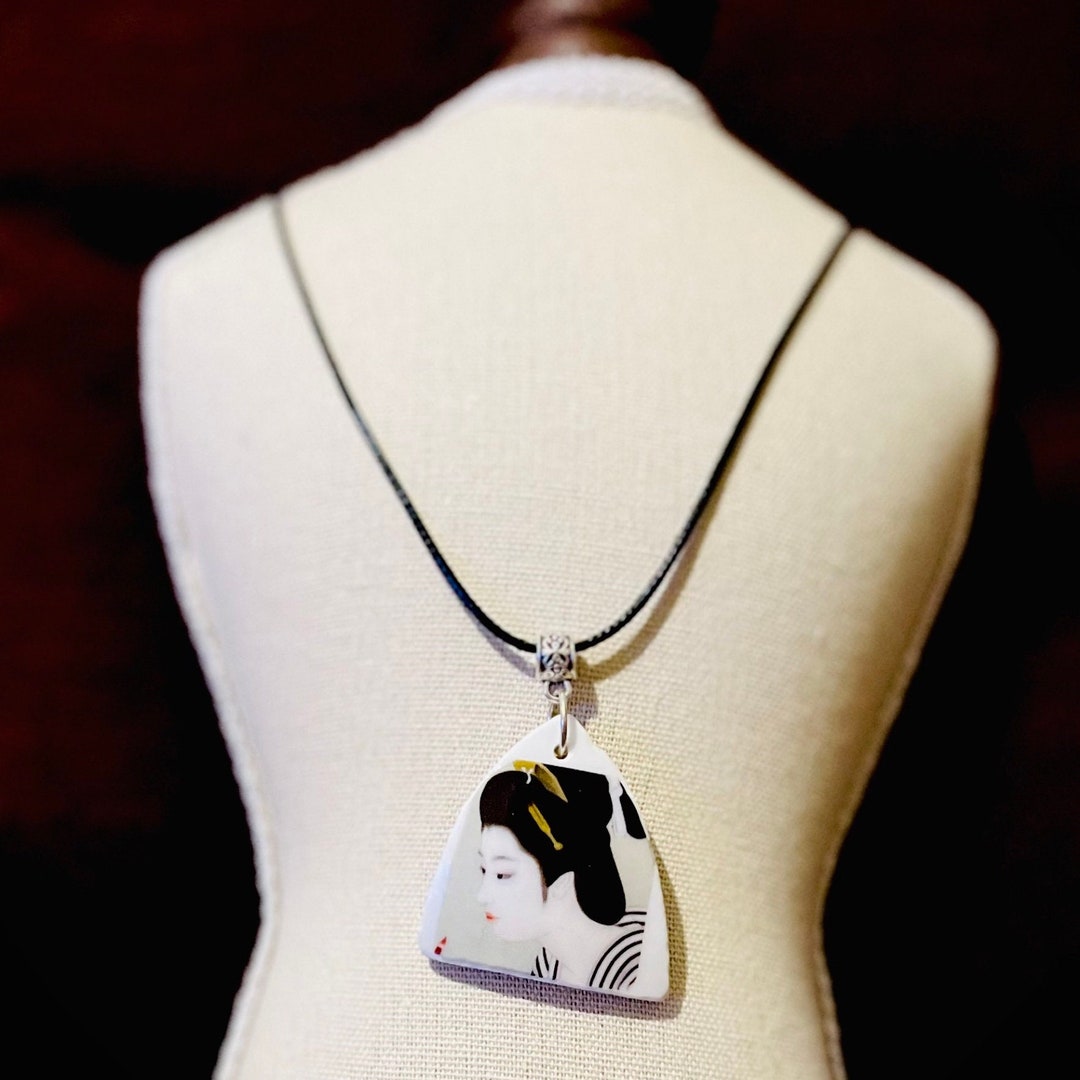 Japanese Art Ceramic Pendant/ Tatsumi Shimura/ Lipstick/ Gift Etsy