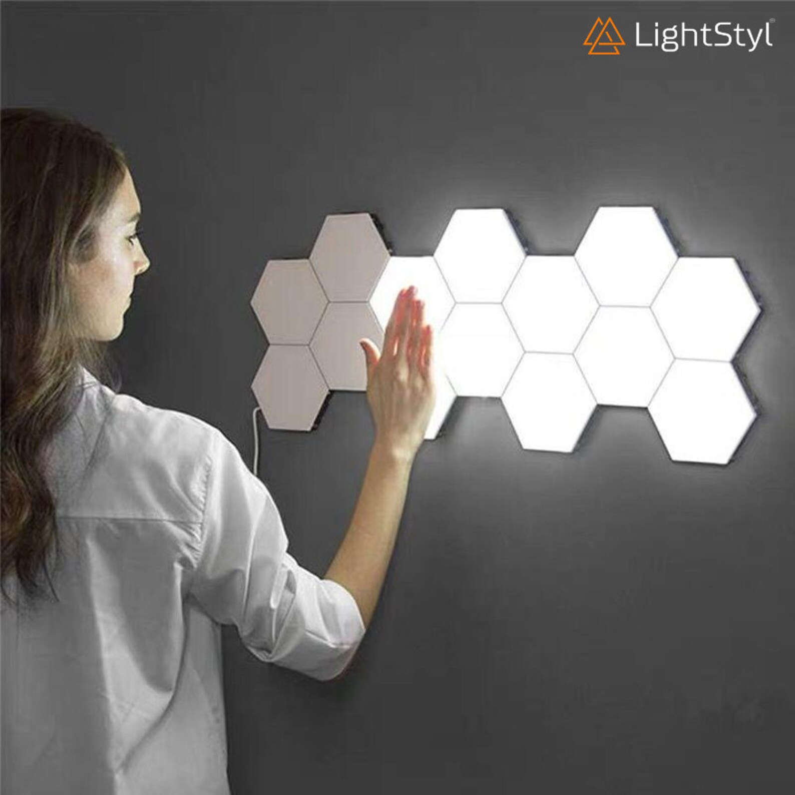 Hexagon Touch Modular LED Light Etsy