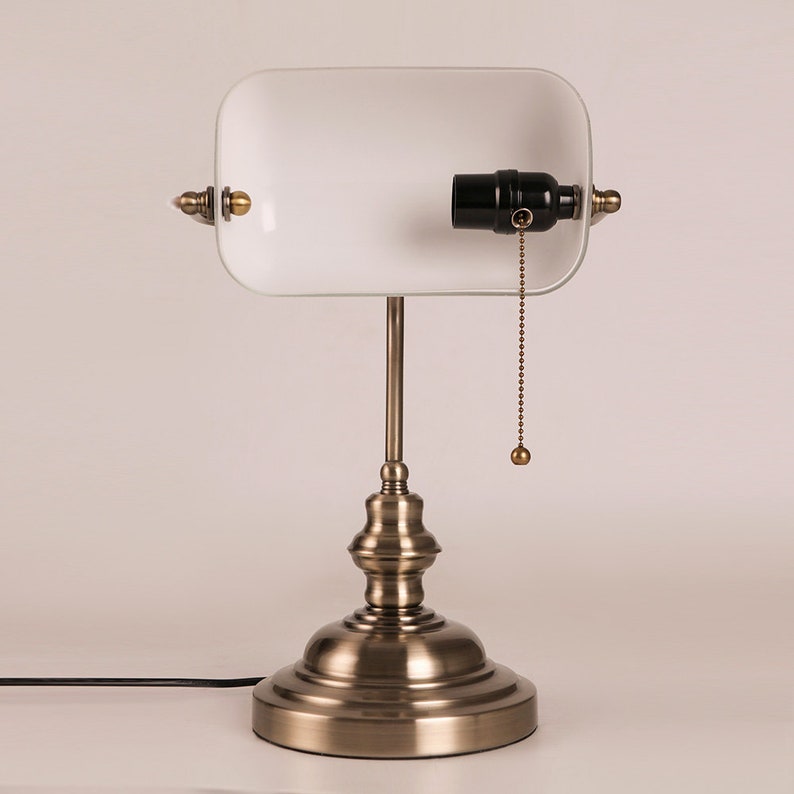 White Jade Banker Desk Lamp zdjęcie 7