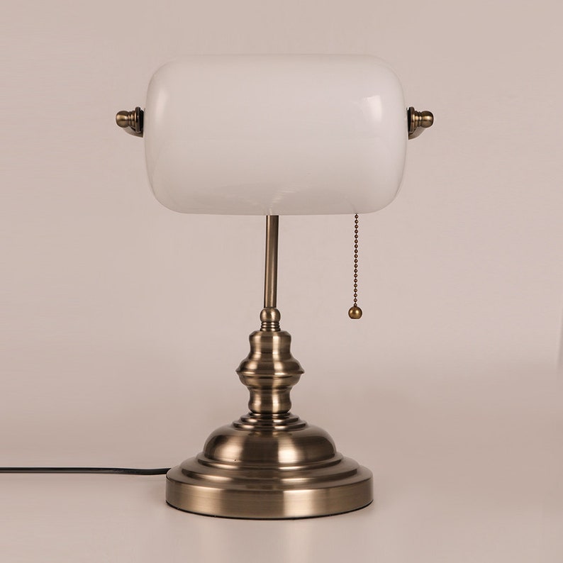 White Jade Banker Desk Lamp zdjęcie 5