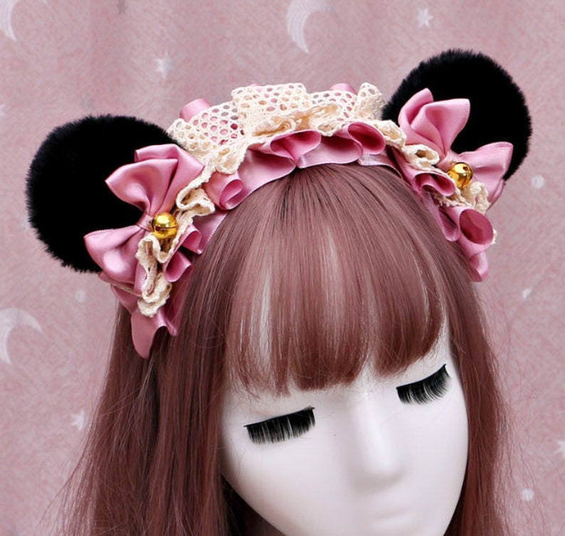 Bear hair band,bear head band,Animal Headdress,Handmade Headpiece,petplay,furry cat ears.