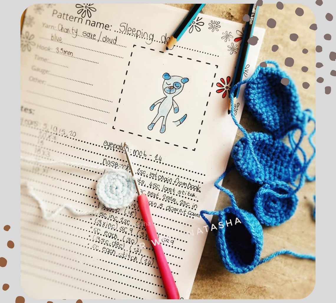 DIGITAL PRINT: Pattern Planner, Pattern Tracker, Crochet / Knitting ...