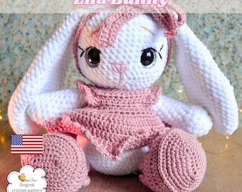 Crochet pattern bunny in English/PDF, cute rabbit pattern, Amigurumi easter plush bunny tutorial