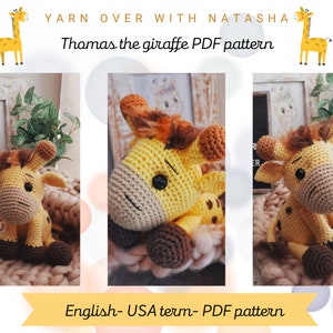 Crochet giraffe pattern, Crochet safari pattern, Crochet giraffe tutorial, amigurumi giraffe, cute crochet pattern