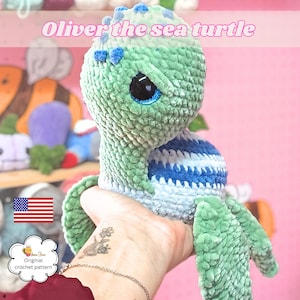 PATTERN for a Amigurumi sea turtle: Easy to follow crochet turtle pattern for beginners, US term crochet pattern for a amigurumi sea turtle