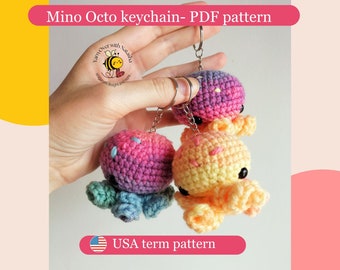 Crochet Octopus Keychain Pattern: Easy Amigurumi (PDF Pattern)