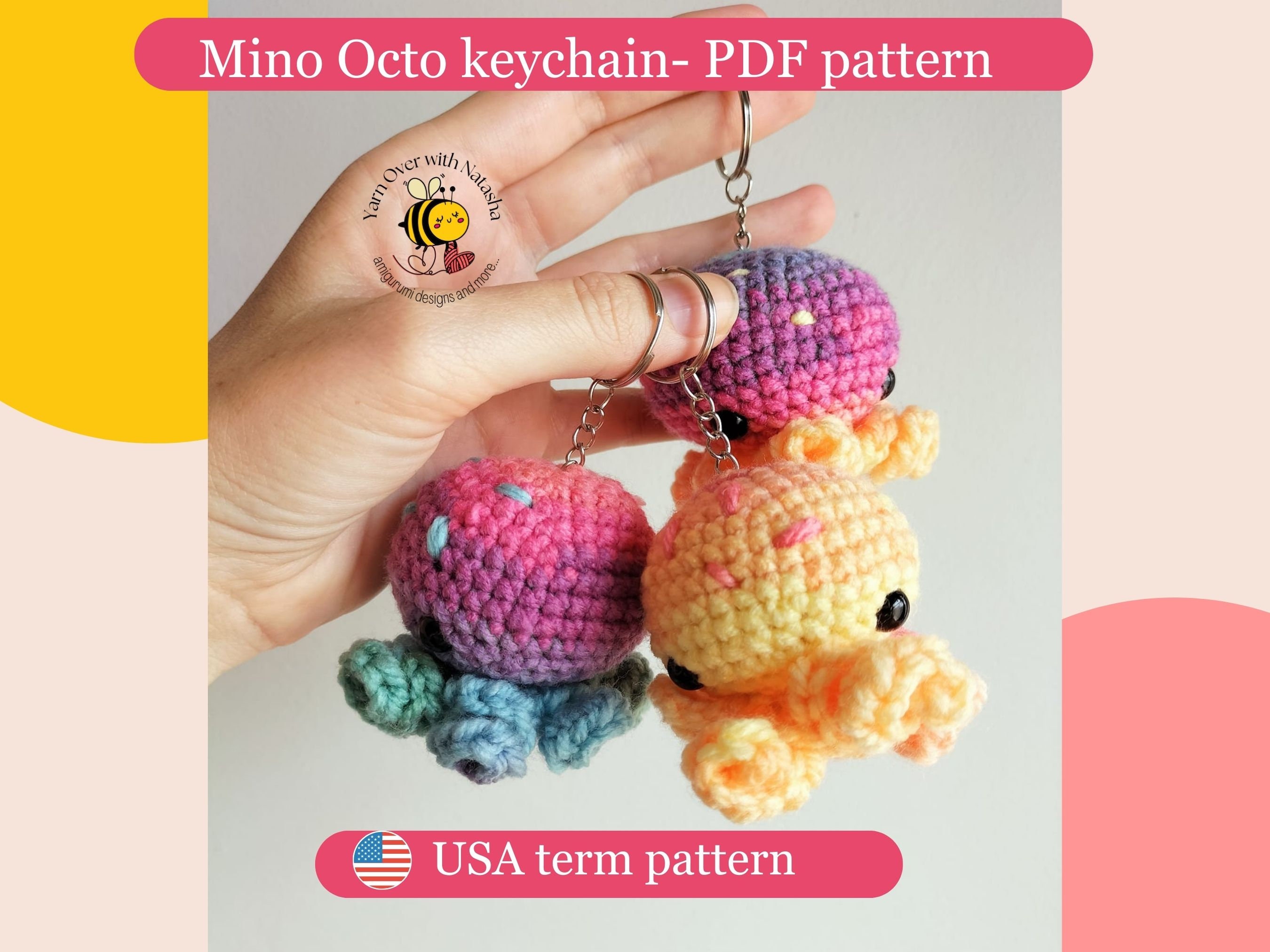 Crochet PATTERNS NO SEWING Required: the Original Kawaii Octopus Family  english/french -  Norway