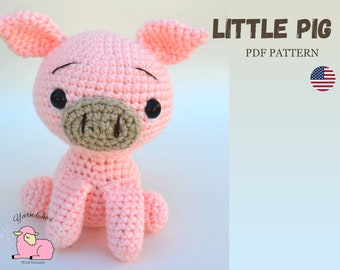 Crochet toy pig PATTERN, Amigurumi pig, Amigurumi PDF tutorial for a pig, amigurumi crochet pattern, crochet toy