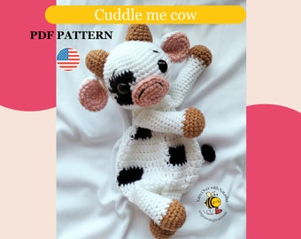 Modello di mucca all'uncinetto, modello di mucca coccolona, tutorial modello di mucca, mucca all'uncinetto, modello di cucitura bassa, mucca con cucitura bassa, modello di mucca all'uncinetto