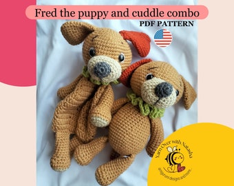Hunde Häkelmuster, Amigurumi Stofftier, niedriges Spielzeug Schnittmuster, Amigurumi Welpe, Süßer Welpen Schnittmuster, Kombi-Schnittmuster für Hunde