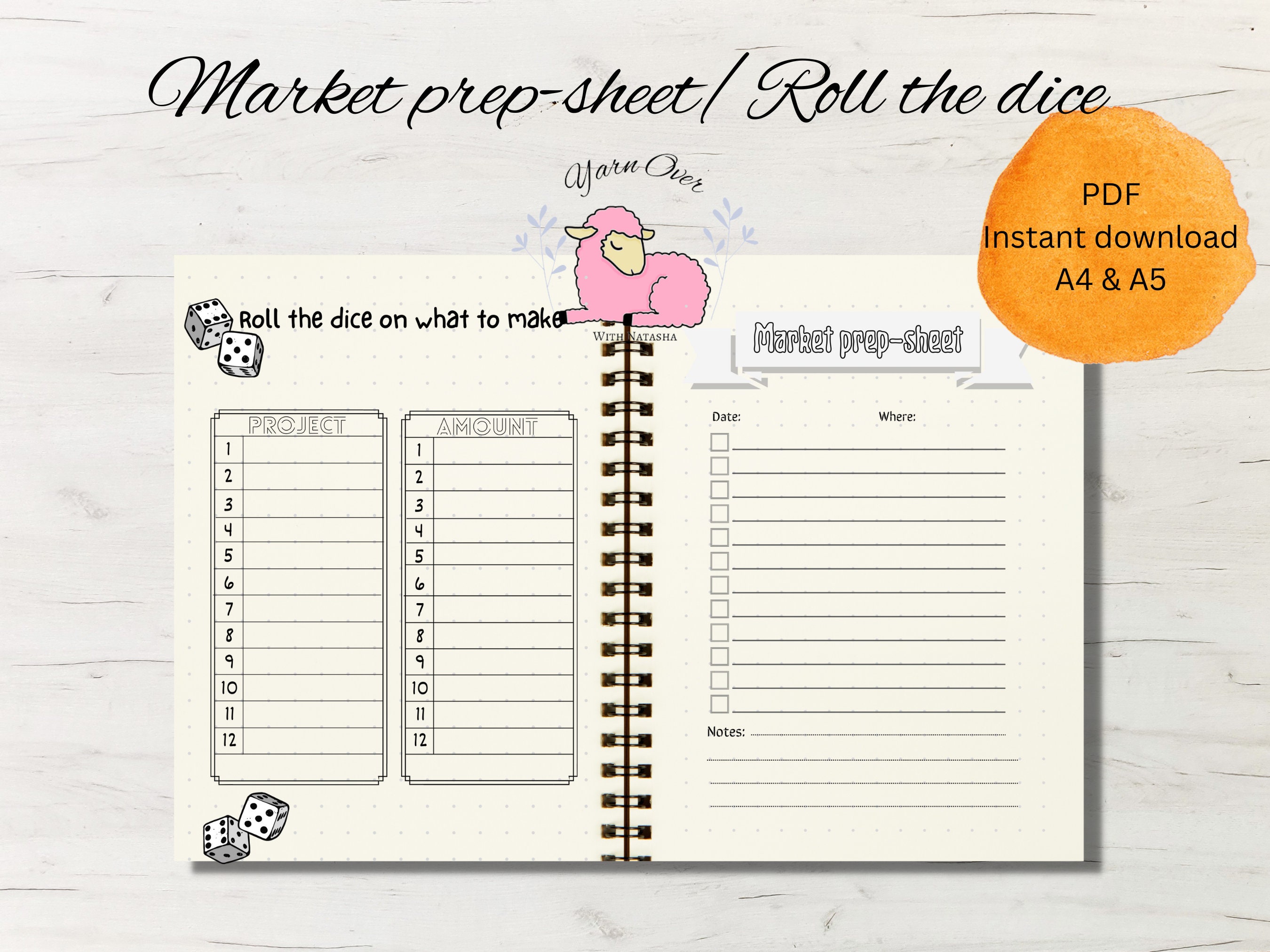 Printable Market Prep Planner Market Project Tracker Digital - Etsy