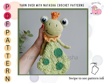 PATRÓN para manta de rana de crochet: patrón de manta de rana de crochet fácil para principiantes, patrón de manta de rana de crochet DIY para baby shower