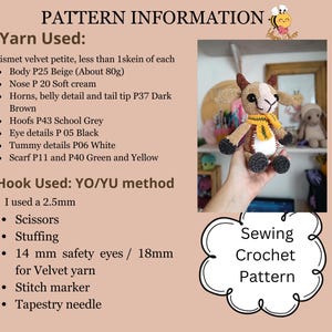 Crochet gazelle pattern, amigurumi springbok, low sew gazelle pattern, amigurumi gazelle, Cute springbok pattern, gift for kids image 3