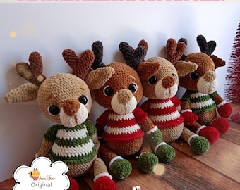 Reindeer Pattern: Reindeer plush pattern, easy-to-make reindeer pattern, DIY gift for baby, Cute Christmas Reindeer crochet pattern