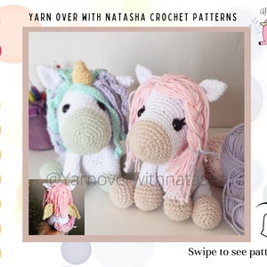 PATTERN for a amigurumi Unicorn/pony/Pegasus: 3in1 easy to follow crochet pattern for Unicorn, pony, and Pegasus, perfect DIY gift for girls