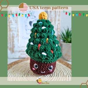Crochet Christmas tree pattern, Christmas amigurumi, beginner-friendly Christmas crochet pattern, cute Christmas crochet pattern