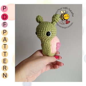 Crochet PATTERN: plush snail, Amigurumi snail, crochet valentines gift, Cute snail with heart print shell, Valentine snail crochet pattern image 10