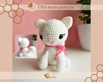 Cat Amigurumi Crochet Pattern, Small Kitten Pattern - Amigurumi Loaf Cat Pattern, PDF Crochet Pattern for Small Cat Plush Toy