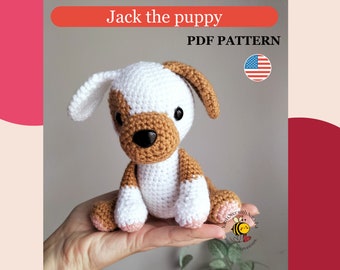 Crochet dog pattern/plushie pattern/ amigurumi dog pattern/ easy crochet toy pattern/ gift for babies/ cute dog / handmade toy DIY pattern