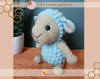 Crochet lamb pattern: Easy to follow crochet lamb pattern for beginners, US term crochet pattern for a amigurumi sheep pattern