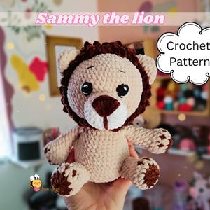PATTERN Amigurumi lion: Plush amigurumi lion pattern, Easy crochet lion, cute plush lion, gift for baby, DIY crochet pattern for a lion